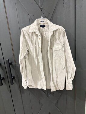 J Crew Mens Small Stone Corduroy Button Down Shirt